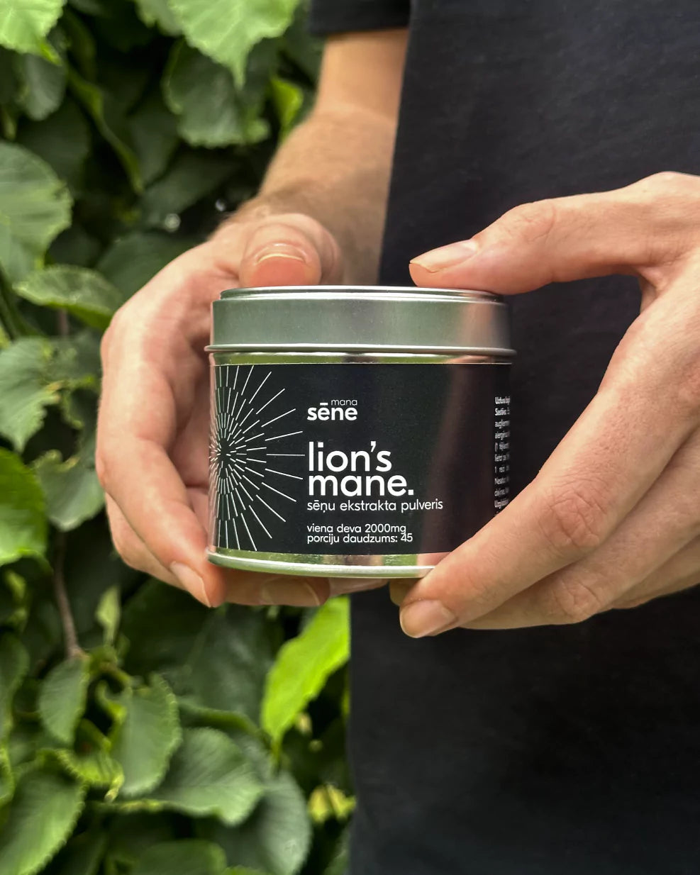 Lion's Mane Supplement: Close-up of Lion's Mane Powder, highlighting its benefits for reducing fatigue and anxiety, and improving brain health.